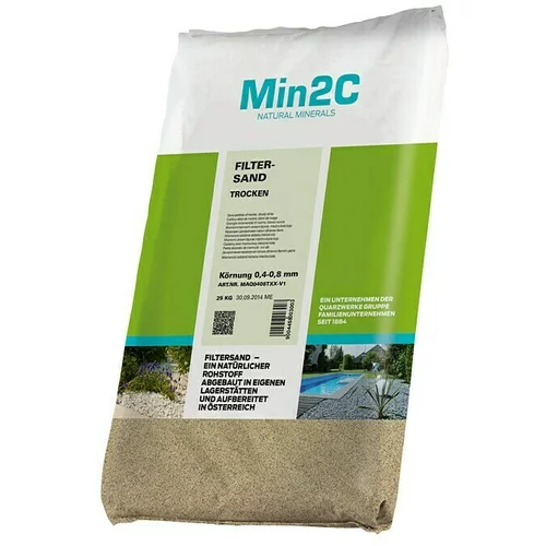 Min2C Pijesak za filtar bazena (0,7 mm - 1,2 mm, 25 kg)