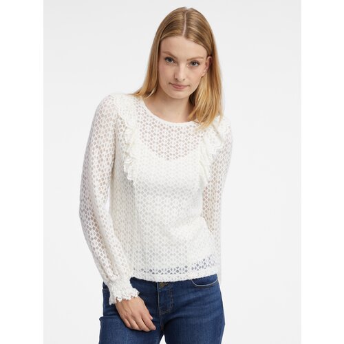 Orsay White Ladies Patterned Blouse - Women Slike