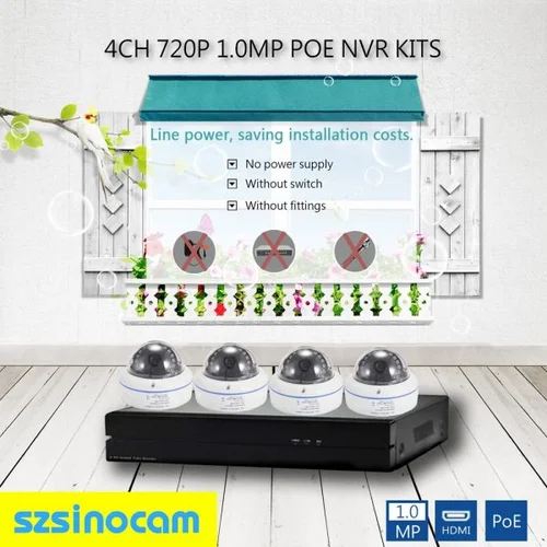  SZSINOCAM 4CH 720P 1.0MP sigurnosna kamera (SN-NVR-4015POE1-1.0MP)