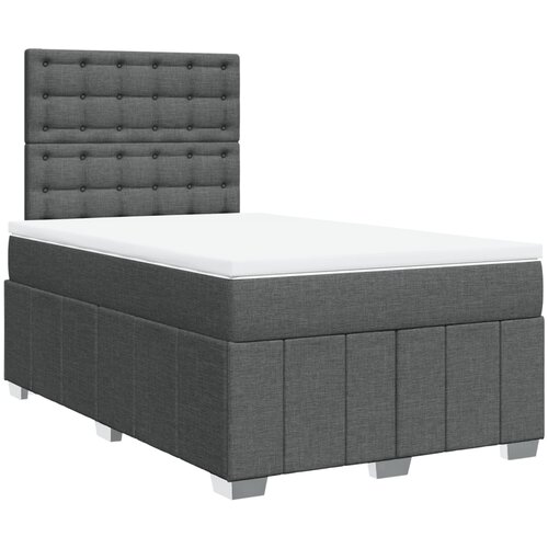 Maison Chic Box spring postelja - Vzmetna postelja z vzmetnico temno siva 120x200 cm blago SL17895, (21894468) Cene