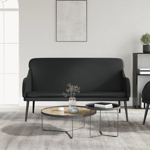 VidaXL Klop črna 110x76x80 cm umetno usnje Slike