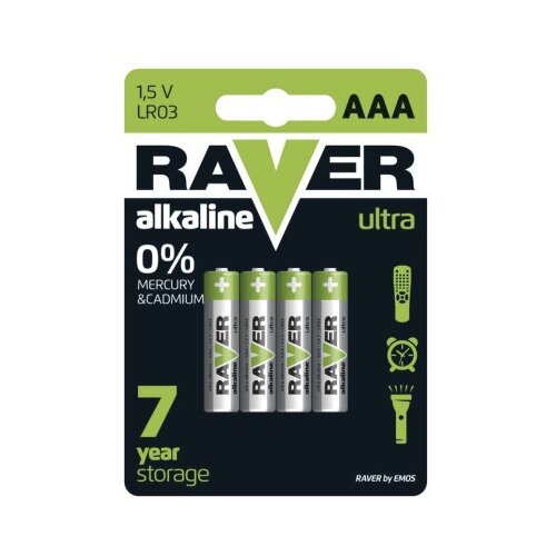  Baterija RAVER Alkaline LR03 AAA 4 blister 4/1 Cene