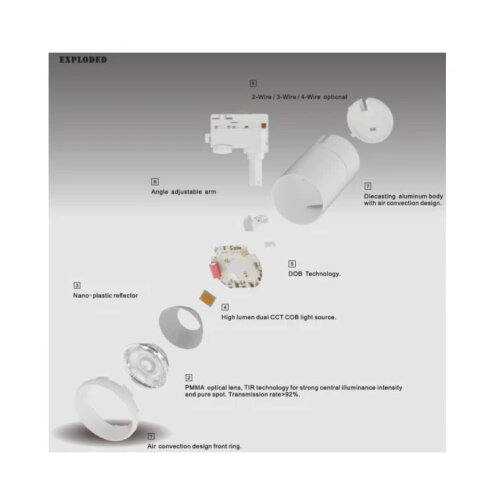  led šinski reflektor LI4030, mfi, 10W, 3U1 dmb, beli Cene