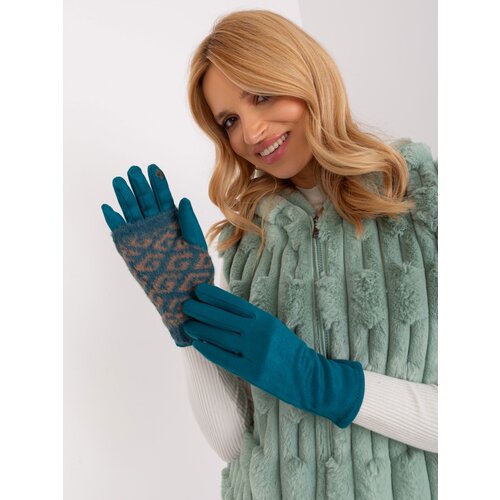 Wool Fashion Italia Gloves-AT-RK-2310.93-Turquoise Slike