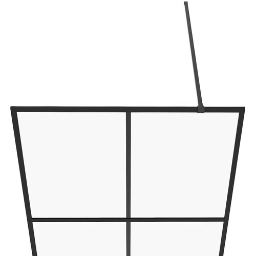 VidaXL Pregrada za tu&amp;scaron;iranje s prozirnim staklom ESG 80 x 195 cm crna Slike