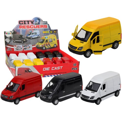  Delivery Car 1:32 Lights Sounds Red Black Yellow White Cene