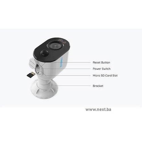 IP Kamera Reolink Argus serija B330 bijela 4MP WiFi, baterija, solarni panel (opcija) Cijene
