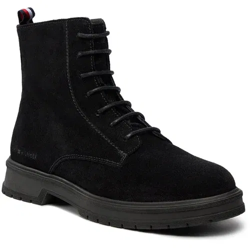 Tommy Hilfiger Gležnjarji Hilfiger Core Suede Boot FM0FM04674 Črna