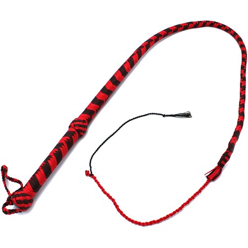 Kiotos Nylon Bullwhip Black &amp;amp; Red 120cm Slike