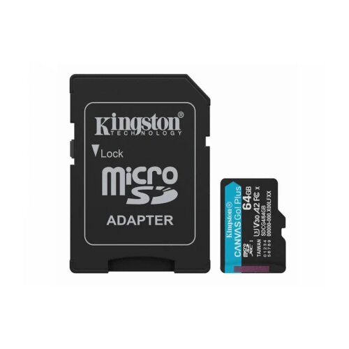 Kingston Memorije kartice SDCG4/64GB/Canvas Go! Plus/microSD/200/100MB/s/+adapter Cene