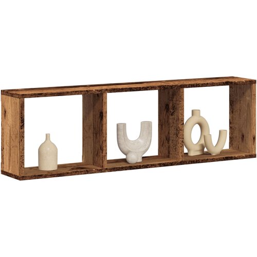 vidaXL Stenska omarica 100x16x30 cm starinski les inženirski les Cene