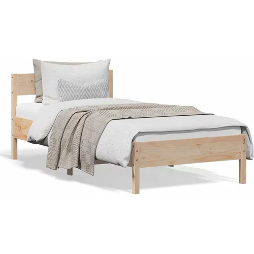  Okvir kreveta s uzglavljem 75x190 cm od borovine