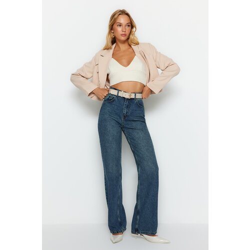 Trendyol Blue High Waist Wide Leg Jeans Slike