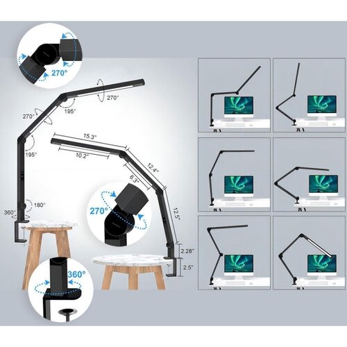  LED prigu&amp;scaron;iva dodirna stona lampa LED/12W/230V 3000-6500K CRI 92 crna Slike
