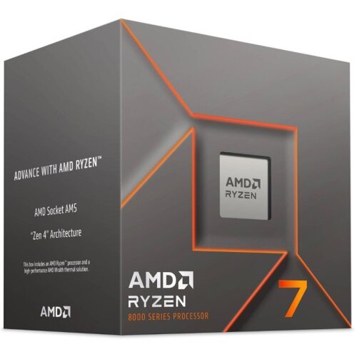 AMD Ryzen 7 8700F 4,1/5GHz 16MB AM5 65W Wraith Stealth hladilnik BOX procesor Cene