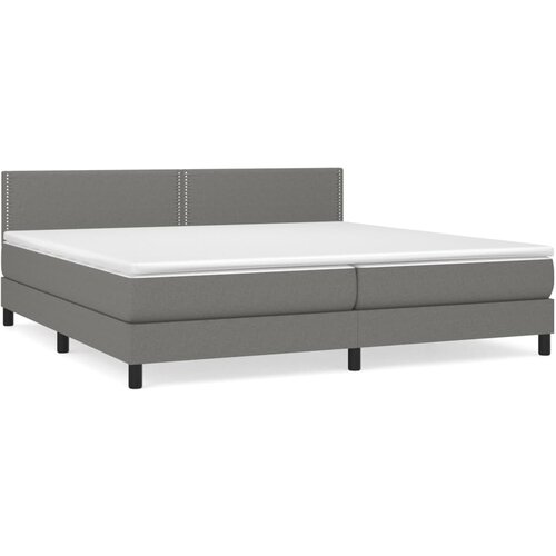 Maison Chic Box spring postelja - Vzmetna postelja z vzmetnico temno siva 200x200 cm blago SL6564, (21900407) Cene