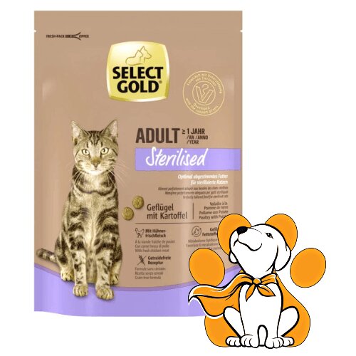 Select Gold cat Adult Sterilised Poultry & Rice 300g, Hrana Za Sterilisane Mačke Slike