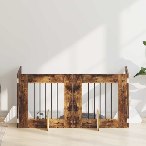  Vrata za pse s postoljem 4 pcs Dimljeni hrast 60 x 60 cm Cijene