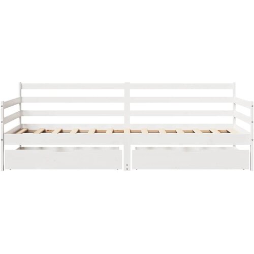  Dnevni krevet s ladicama bez madraca 90x200 cm masivno drvo Slike