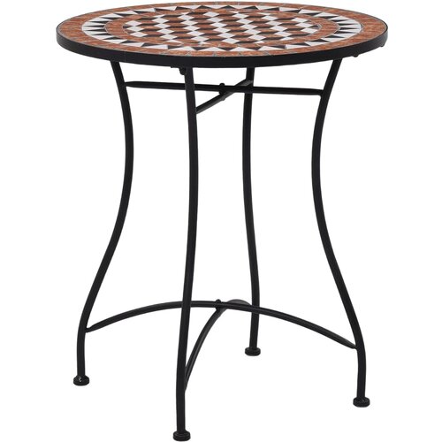 VidaXL Bistro mizica z mozaikom rjava 60 cm keramika Slike