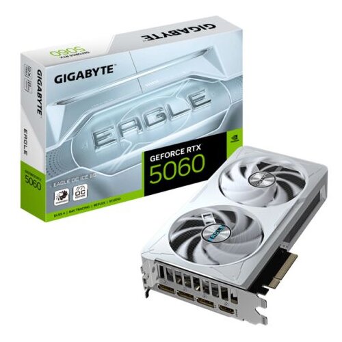 Gigabyte VGA 5060 Eagle OC ICE 8GB, GDDR7, 128-bit, 3x DP, 1x HDMI, Bijela Cijene
