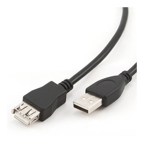 Gembird USB 2.0 kabal CCP-USB2-AMAF-10, 3m, A-A BLACK ext cable, Slike