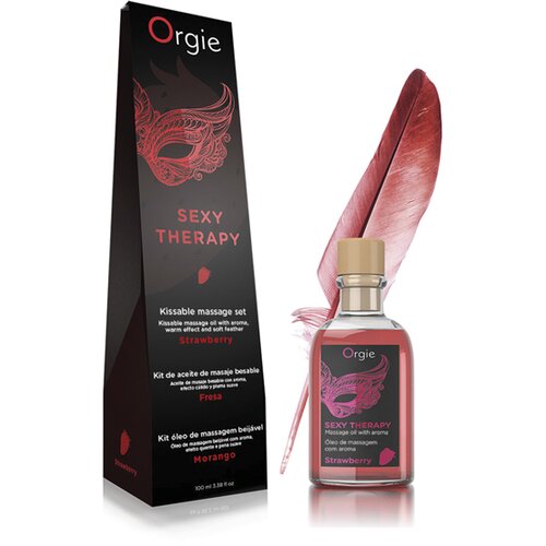 Orgie Komplet za masažu s usnama - Strawberry, 100 ml Slike
