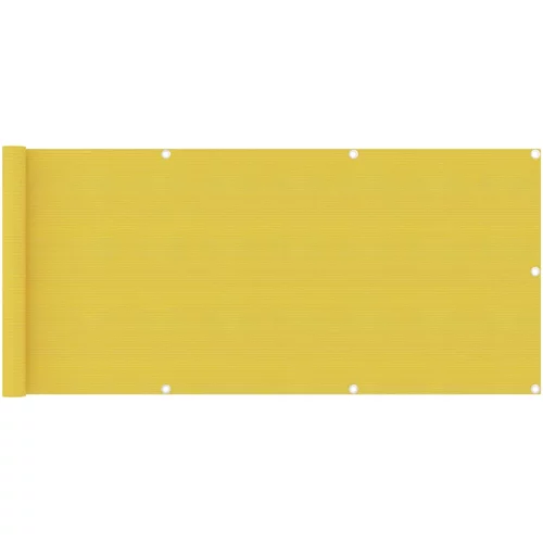 vidaXL Balkonsko platno rumeno 75x500 cm HDPE, (20692905)