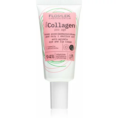 FlosLek Laboratorium Fito Collagen dnevna i noćna krema protiv bora za konture očiju i usana 30 ml
