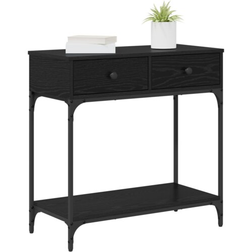  Konzolni stol Crni hrast 75x34 5x75 cm Konstruirano drvo Slike