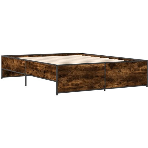 VidaXL Okvir za krevet boja hrasta 150x200cm konstruirano drvo i metal Slike