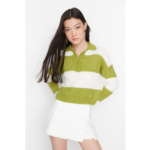 Trendyol Green Collar Knitwear Sweater Slike