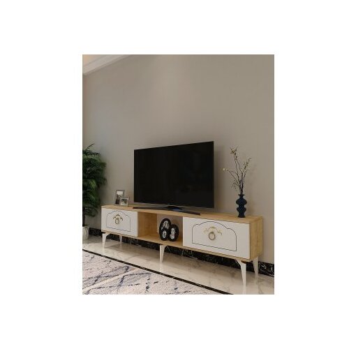 Hanah home tv polica violet sapphire oak white Slike