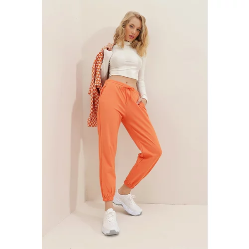 Trend Alaçatı Stili Sweatpants - Orange - Joggers