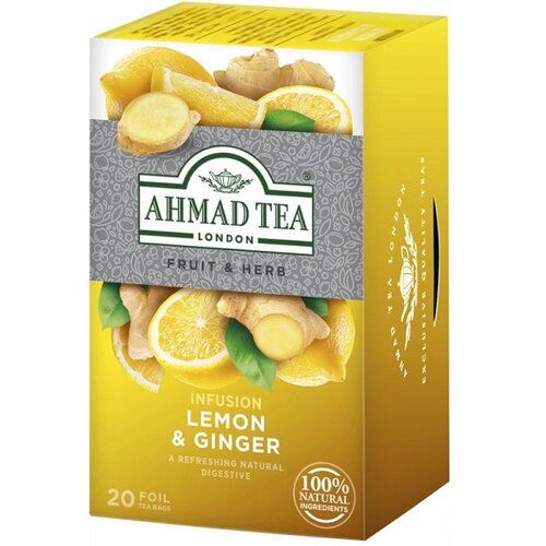 Ahmad Tea čaj od limuna i đumbira, 20 kesica, 40g Cene