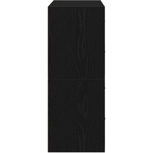  Ormari s 2 ladice 2 kom crni hrast 60x31x40cm konstruirano drvo Slike