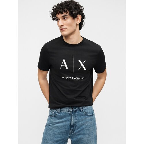 Armani Exchange Majica črna / bela Slike