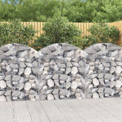 vidaXL Gabionska ko&scaron;ara s lukom 100x50x100/120 cm pocinčano željezo Cijene