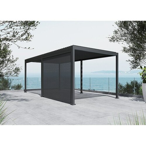 SUNFUN Paviljon s letvicama Set Milos (Š x D: 579 x 294 cm, Night-Grey, Aluminij/PVC/Staklena vlakna, 2 -dij.) Cene