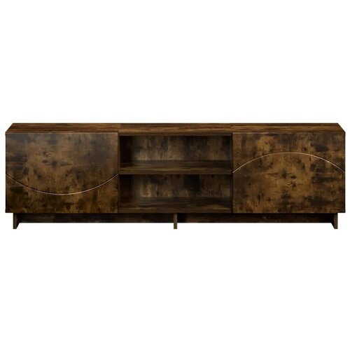  TV stalak 140 x 34 5 x 40 cm Dimljeni hrast Konstruirano drvo - Dimljeni hrast 140 x 34 5 x 40 cm Slike