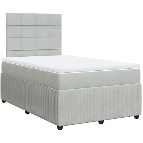Box spring krevet s madracem svjetlosivi 120x200 cm bar&amp;scaron;unasti Slike