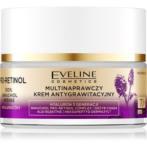 Eveline Cosmetics Pro-Retinol 100% Bakuchiol Intense intenzivna vlažilna in revitalizacijska krema 70+ 50 ml Slike