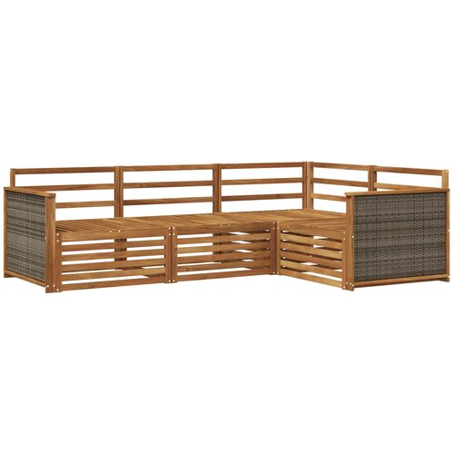 vidaXL Zunanja garnitura za sedenje 4 pcs Naravna Masiven les akacije, (5000280211) Cene