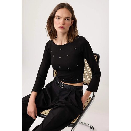 TRENDYOLMILLA Ženska majica TWOSS26TS00227, Crna Cene