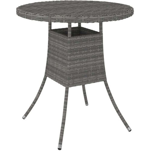 vidaXL Vrtni stol sivi 70 x 70 x 73 cm od poliratana Cene