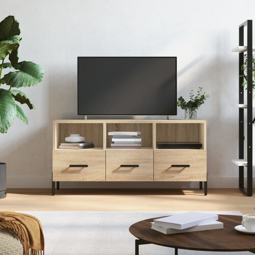 VidaXL TV omarica sonoma hrast 102x36x50 cm inženirski les Slike