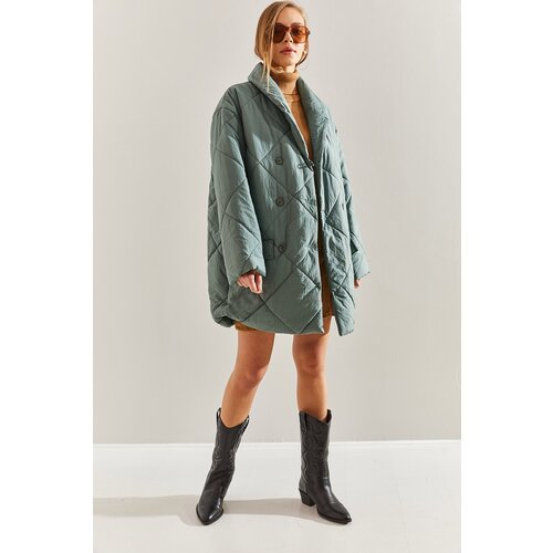 Bianco Lucci Women&amp;#039;s Buttoned Oversize Puffer Coat Slike