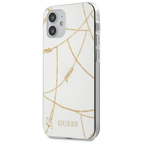 Guess HARDCASE ZA IPHONE 12 MINI 5.4 BELA ETUI ZLATA VERIŽICA, (21834148) Cene