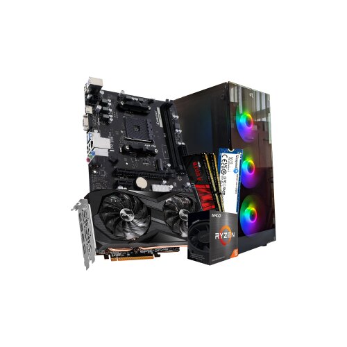 GNC GAMER SUPER SONIC A520, Ryzen 5 5500, RX6600 8GB, G.SKILL 16GB DDR4, 500GB SSD NVMe, KUCIŠTE GAMING ND-570, PSU 500W Cijene