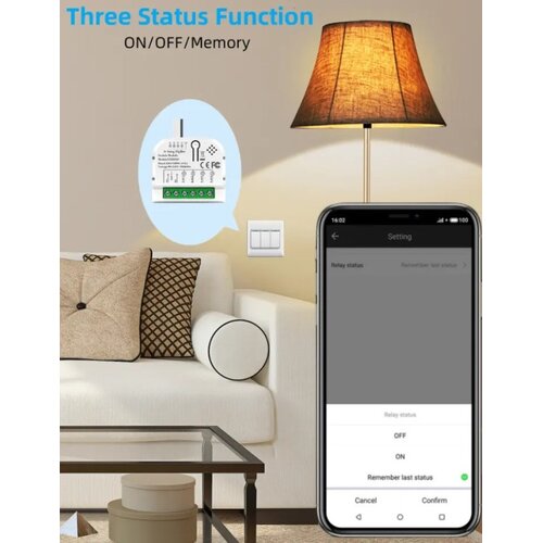 Gembird SMART-4GANG Tuya Wifi DIY Self-locking daljinski upravljac Smart Switch relejni modul DC 5V/7-32V AC Slike